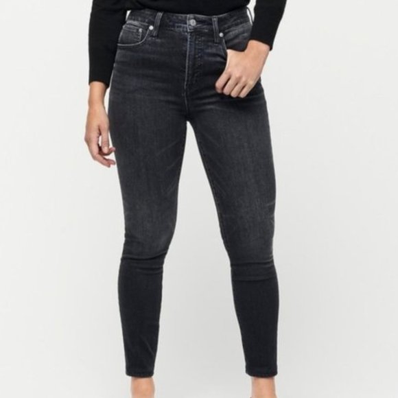 J. Crew Women's Curvy Toothpick High Rise Skinny Jeans Black Size 32